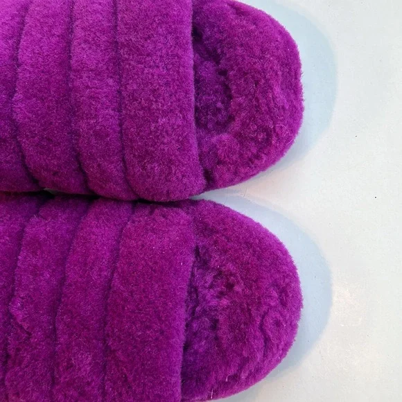 SOLD UGG Fluff Yeah Slide Sheepskin Shearling Slingback Slippers Berrylicious 9 - Picture 14 of 14